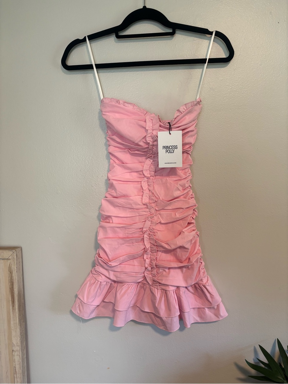 Princess Polly Light Pink Ruched Mini Dress